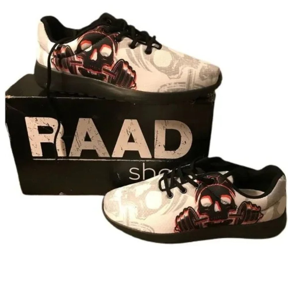 NIB RAAD White Shoes w Skulls